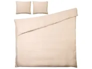 Duvet Cover Set PARKROSE 220 x 240 cm Sateen Cotton Beige_1059933