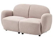Living Room Set 6 Seater JULE Boucle Beige_1125997