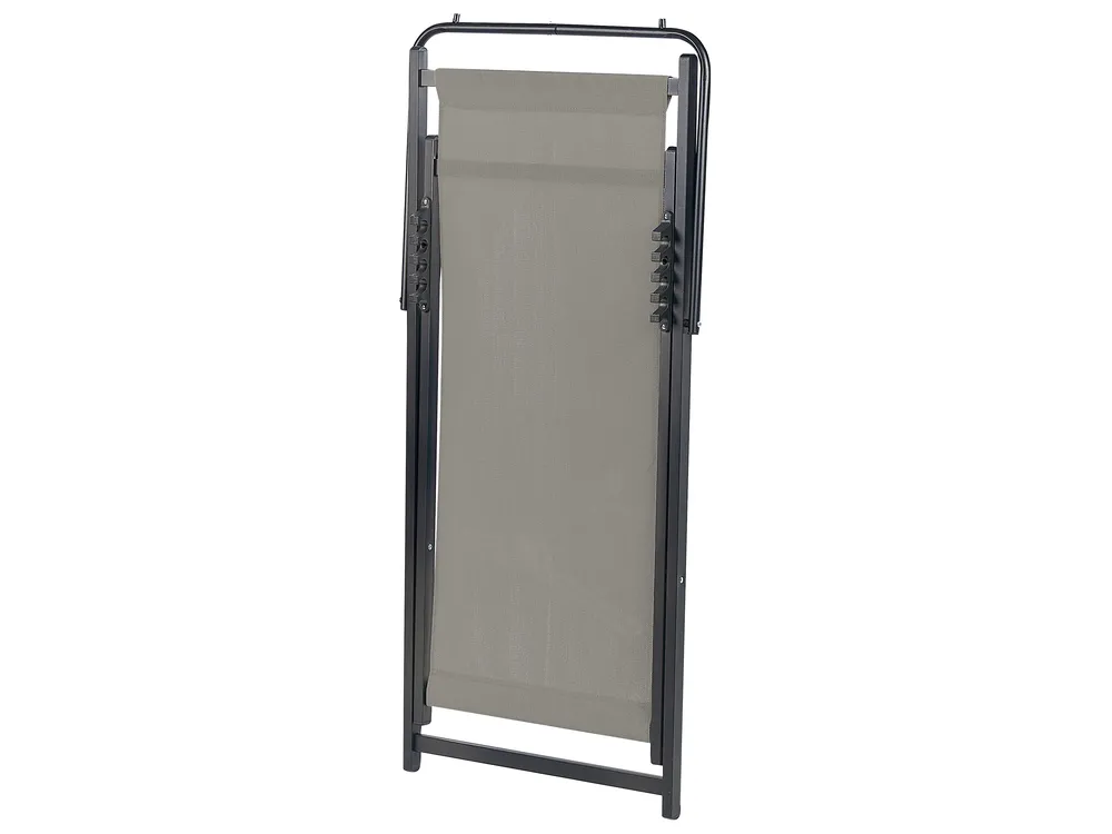 Folding Deck Chair LOCRI II Metal Grey_857225