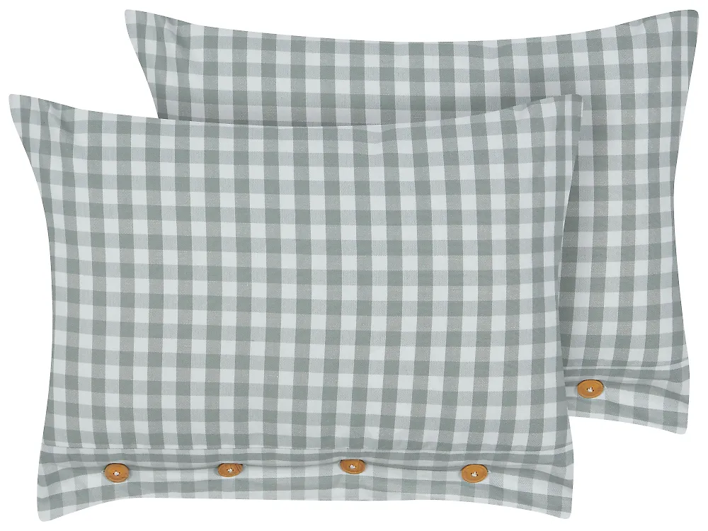 Koristetyynysetti 2 kpl TALYA 40 x 60 cm Mintunvihreä Ruutukuvio_1185013
