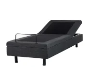 Adjustable Bed without Headboard Fabric DUKE 80 x 200 cm (EU Small Single) Dark Grey_951784