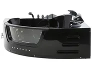 Kulmaporeamme LED-valolla MARTINICA 198 x 144 cm Musta_763723