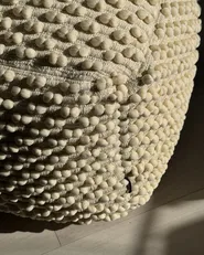 Sittpuff KINGRI Bomull Ljusbeige_953894