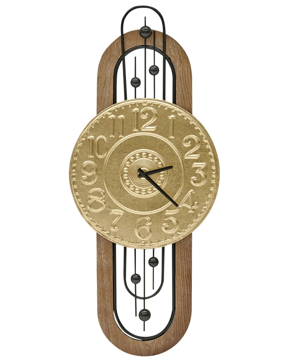 Wall Clock NOBELIUM 36 cm Metal Gold