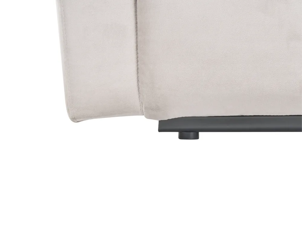 Manual Recliner Living Room Set 3 Seater VERDAL Velvet Beige_1081176