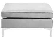 Modular Corner Sofa 4 Seater EVJA with Ottoman Velvet Grey Left Hand_789053