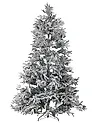 Joulukuusi luminen BASSIE 240 cm Valkoinen