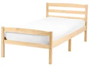 Bed Pine Wood ECHALLON 80 x 200 cm (EU Small Single) Light Brown_1108188