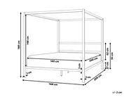 Himmelssäng Metall LESTARDS 160 x 200 cm Svart_863408