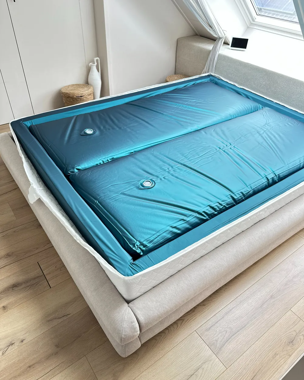 Vattenmadrass AQUA DUO Full vågreducering 160 x 200 cm_985079