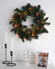 Christmas Wreath LED TENALA 60 cm Green_891400