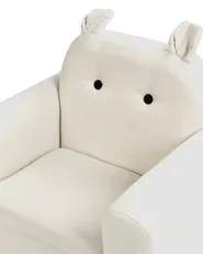 Kids Armchair Hippo MARIBO Fabric Off-White_1033289