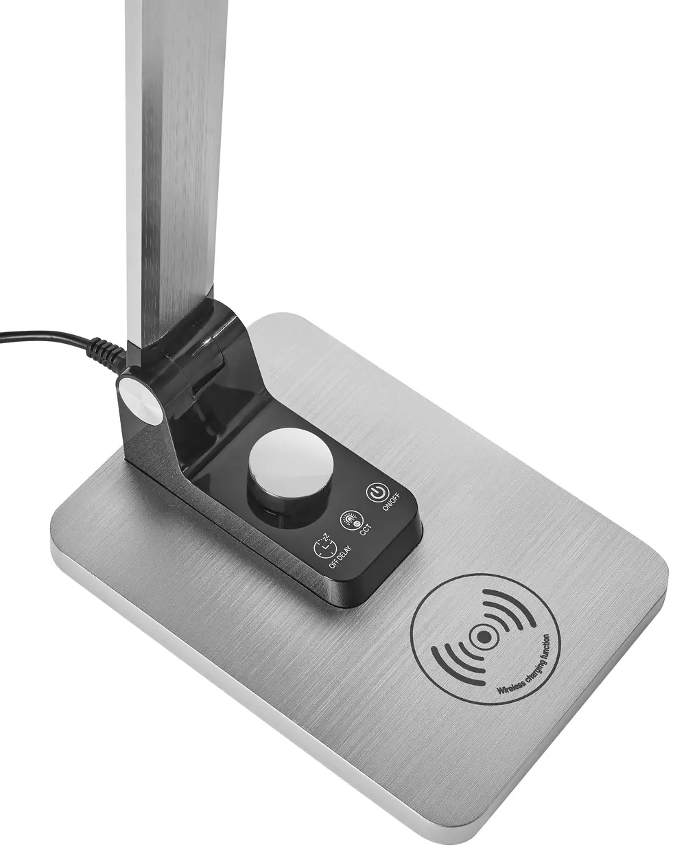 LED-skrivbordslampa ENIF med trådlös laddare Silver_1018854