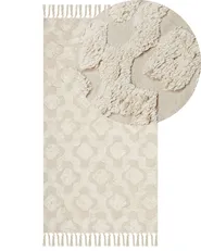 Matto AKSARAY Beige 80 x 150 cm Puuvilla_839210