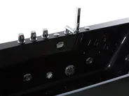 Corner Hot Tub with LED SAMANA 1530 x 710 mm Black_762936