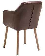Dining Chair YORKVILLE Faux Leather Dark Brown_1078896