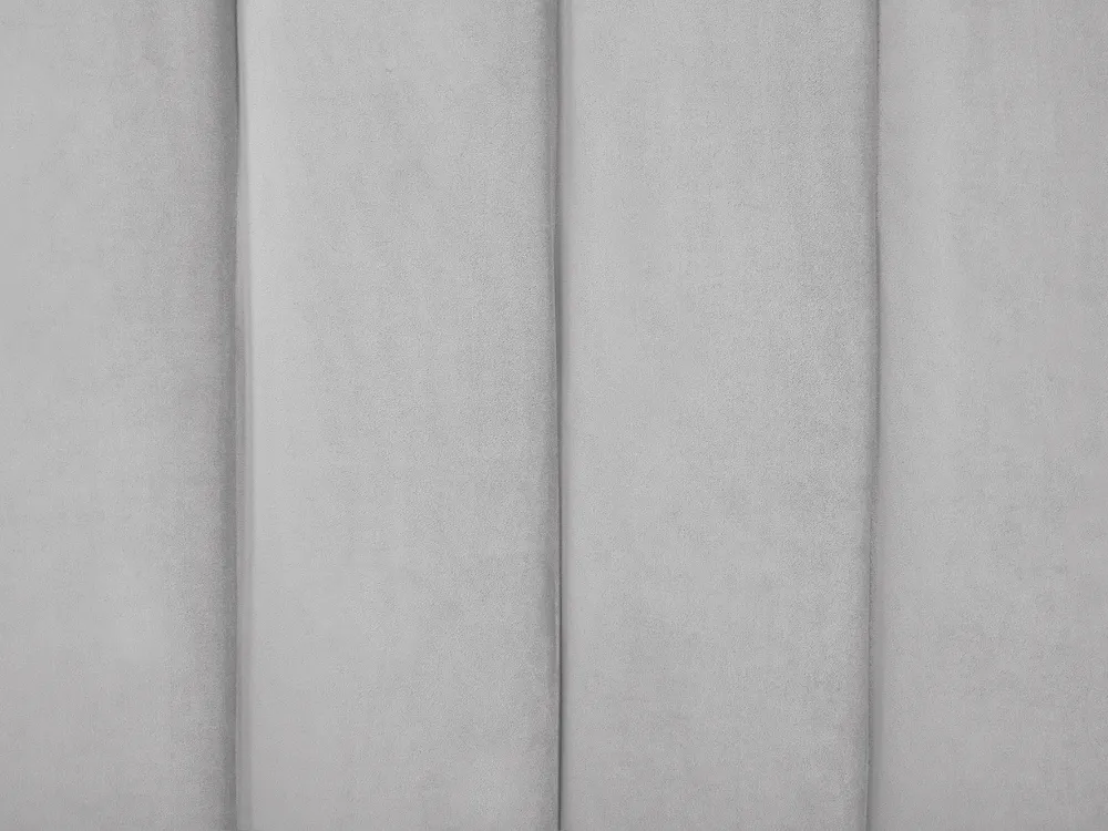 Sänky Sametti AMBILLOU 140 x 200 cm Vaaleanharmaa_857106