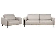 Living Room Set 4 Seater ASKIM Fabric Light Grey_917626