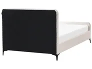 Säng med lamellram Bouclé LUNAN 120 x 200 cm Off-White_1025658