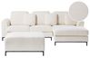 Corner Sofa 5 Seater OSLO with Ottoman Boucle White Left Hand