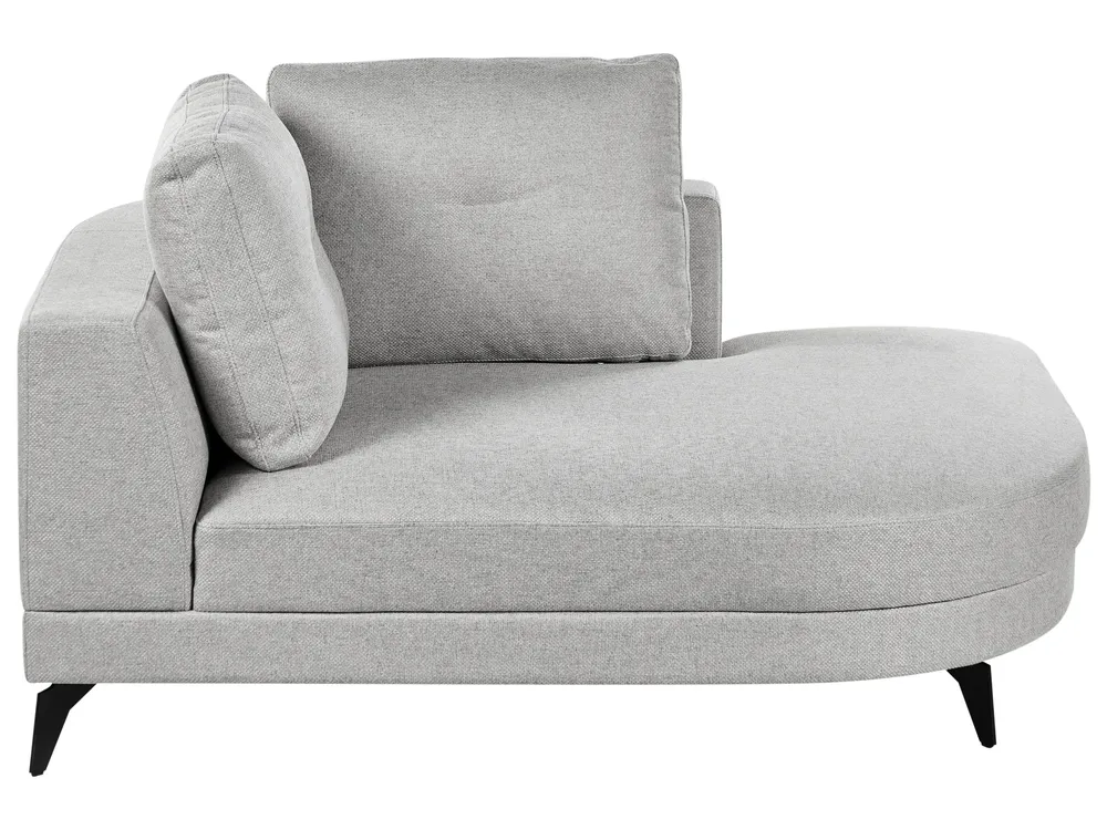 Chaise Longue YURI Faux Linen Grey