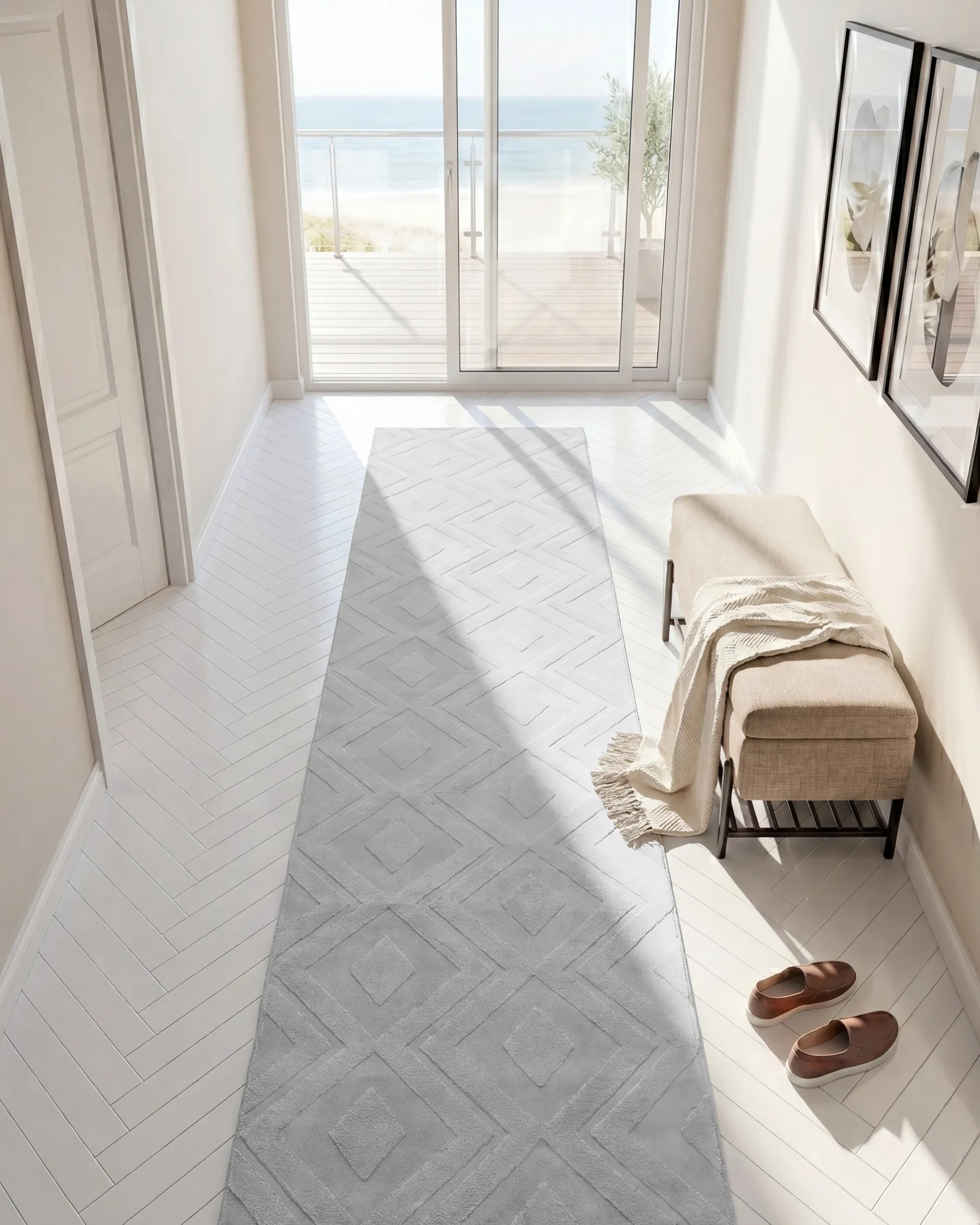Rug KEVIREL Grey 80 x 300 cm_1124612