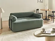Sofa 2 Seater ELVA Fabric Light Green_1176640