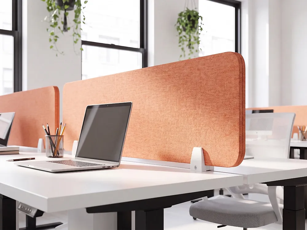 Skiljevägg för skrivbord WALLY 130 x 40 cm Ljusröd_1185938