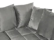 Corner Sofa 3 Seater GRENA Velvet Light Grey Left Hand_837257