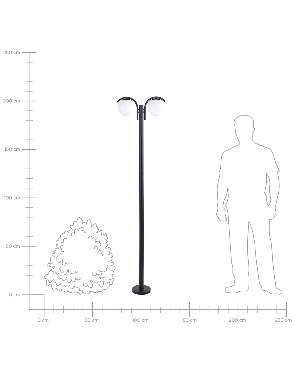 Outdoor Lamp Post KULSI Black_940597