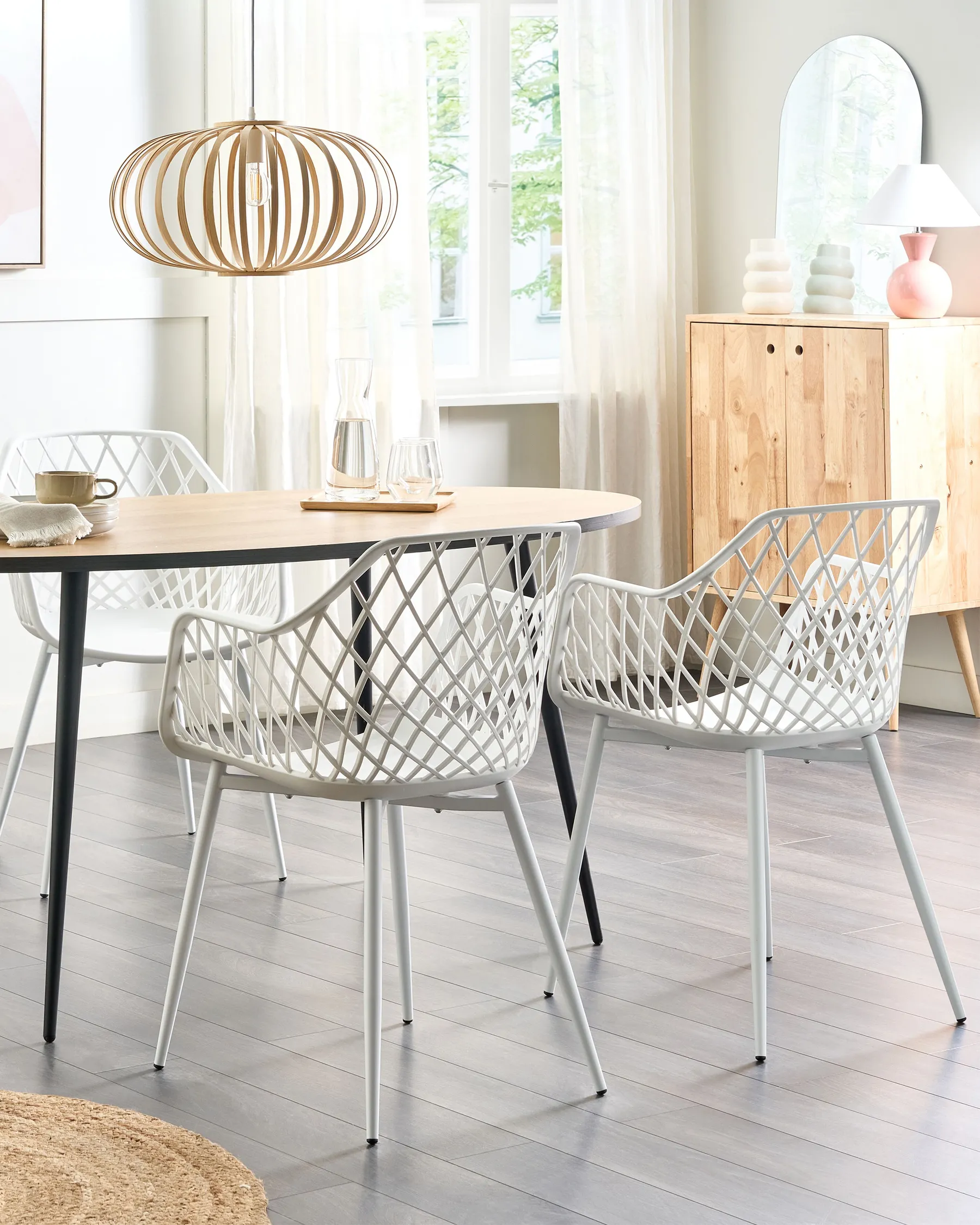 Set of 2 Dining Chairs NASHUA II White_861862