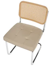 Set of 2 Dining Chairs ETHETE Faux Leather Taupe_1080614