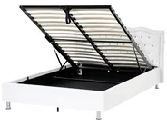 Ottoman Bed METZ Faux Leather White 140 x 200 cm (EU Double)_1078355