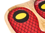 Väggdekoration Ansikte KATSINA Mangoträ 22 cm Röd_1038589