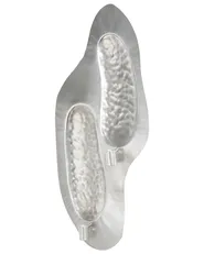 Wall Candle Holder PENICHE 60 cm Metal Silver_968444