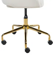 Skrivbordsstol KENMORE Sammet Off-White_1142985