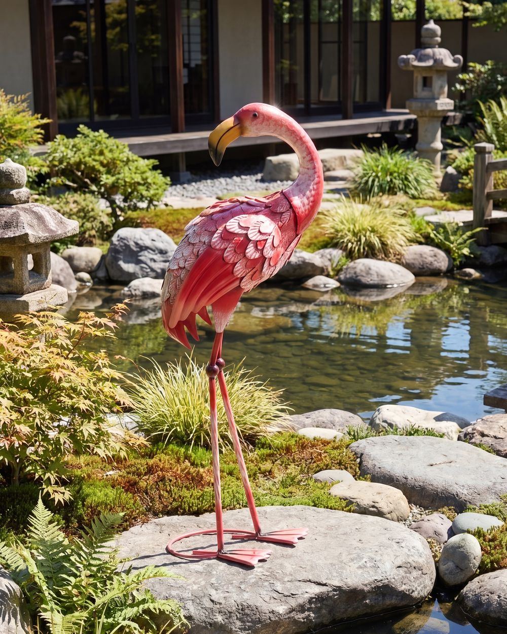 Puutarhapatsas PALAWAN Flamingo Vaaleanpunainen