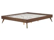 Bed without Headboard BERRIC 160 x 200 cm (EU King Size) Dark Ash Wood_873744