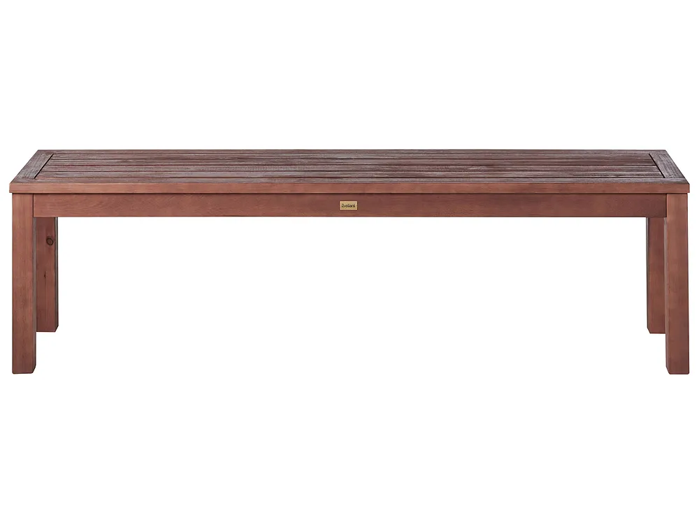 Trädgårdsbänk med dyna TUSCANIA 160 cm Eukalyptusträ Beige_1119212