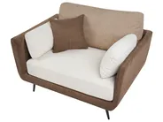 Living Room Set 4 Seater BOLGA Fabric Brown_1075706