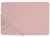 Fitted Sheet HOFUF 90 x 200 cm Cotton Pink