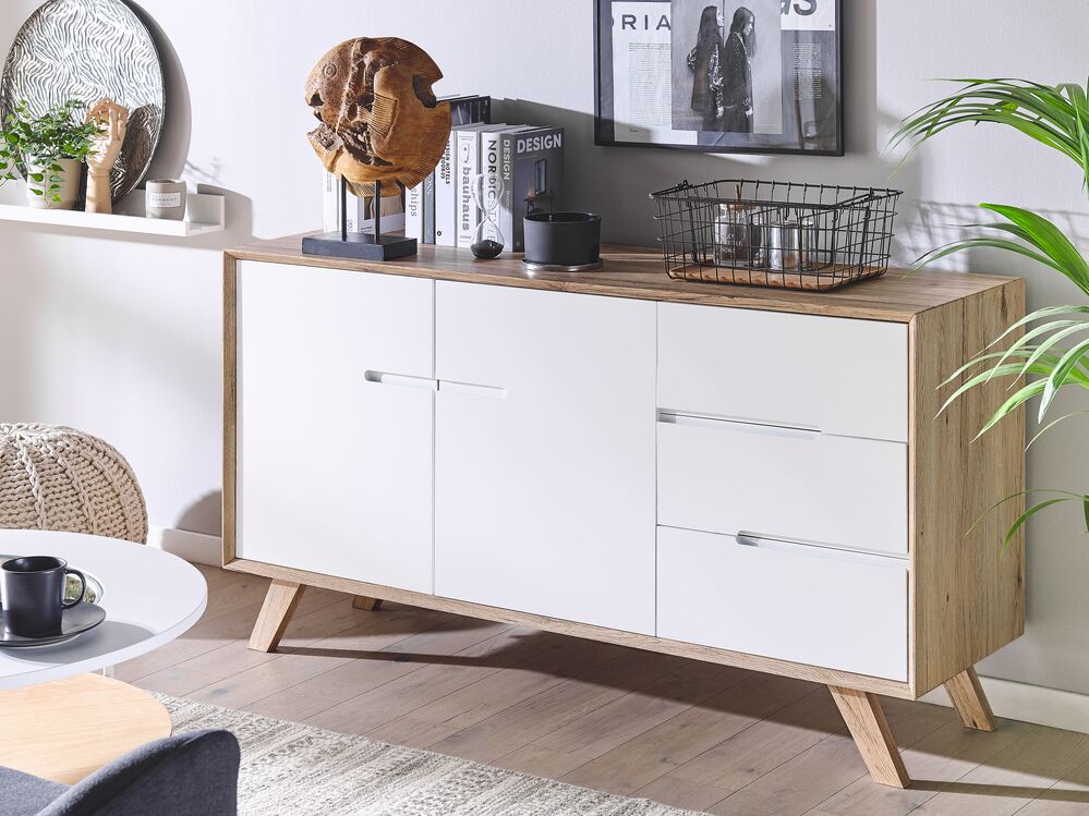 Skjenk med 2 dører FORESTER Brun/hvit