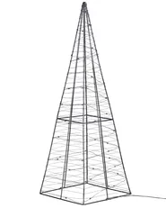 Ulkokoriste LED-valo PUKSALA 60 cm Joulukuusi Hopea_812475