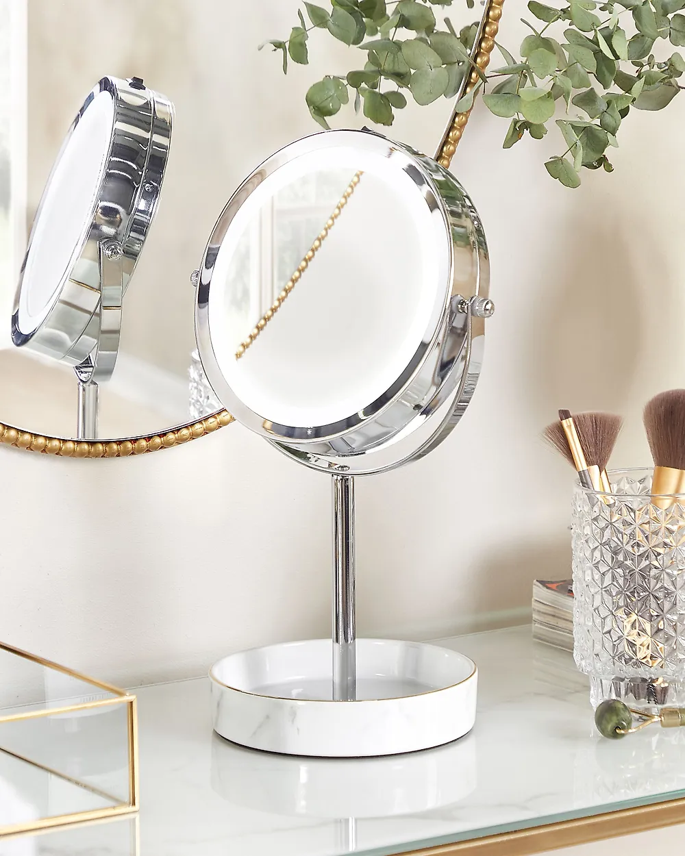 Makeup Mirror LED SAVOIE White/ Silver_1185735