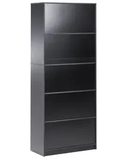 Bokhylla med 5 hyllor ZEHNA 197 cm Svart_1026442