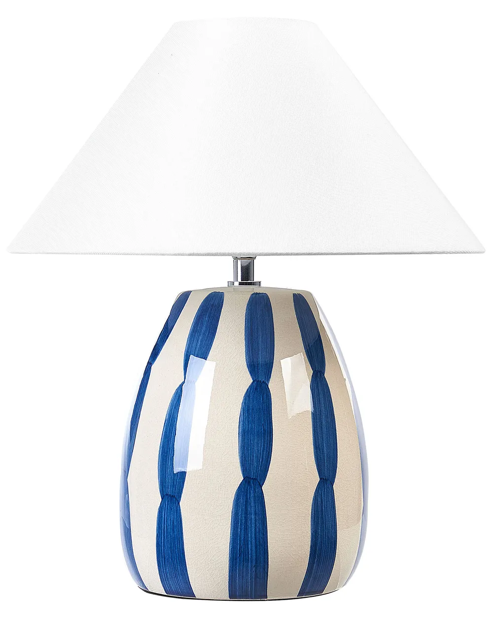 Table Lamp LUCHETTI Ceramic White/ Blue