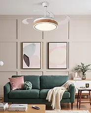 Takfläkt med lampa FREMONT med fjärrkontroll LED Vit_1182862