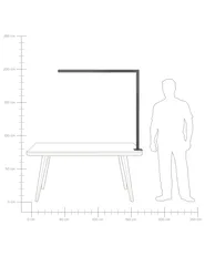 Työpöydän LED-nipistinvalaisin OCTANT liiketunnistimella Metalli Musta_849475