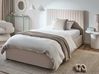 Ottoman Bed VION Fabric Light Beige 120 x 200 cm (EU Small Double)