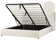 Säng med förvaring LAVAUR Bouclé Off-White 180 x 200 cm_913358
